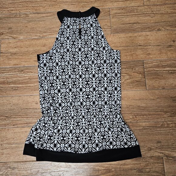 WHBM White House Black Market Stretchy Sleeveless Keyhole Tunic Top Size M - Picture 3 of 5